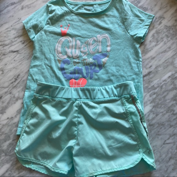 Gymgo Seafoam Green T-shirt and Shorts set - Picture 1 of 13